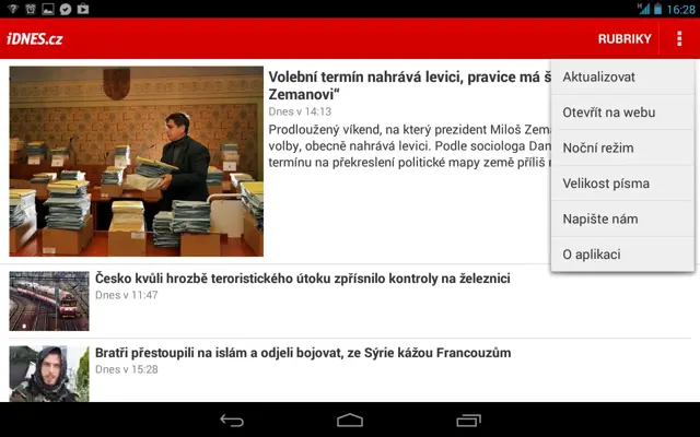 iDNES.cz android App screenshot 0